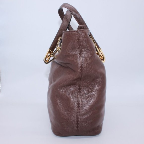 Michael Kors Jet Set Dark Brown Pebble Leather Tote - New with defects - Picture 5 of 15